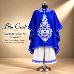 Blue Crush Kashmiri Kaftan Set