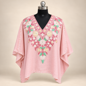 Blush Pink Kashmiri Short Kaftan